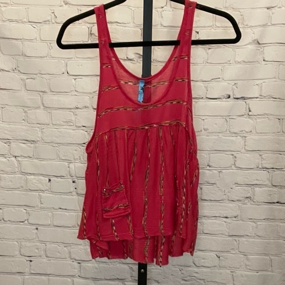 Free People Striped Pocket Tank Top Size Small